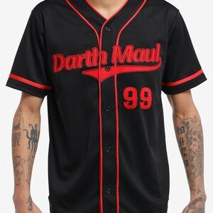 Star Wars Darth Maul Black and Red Jersey, Size L